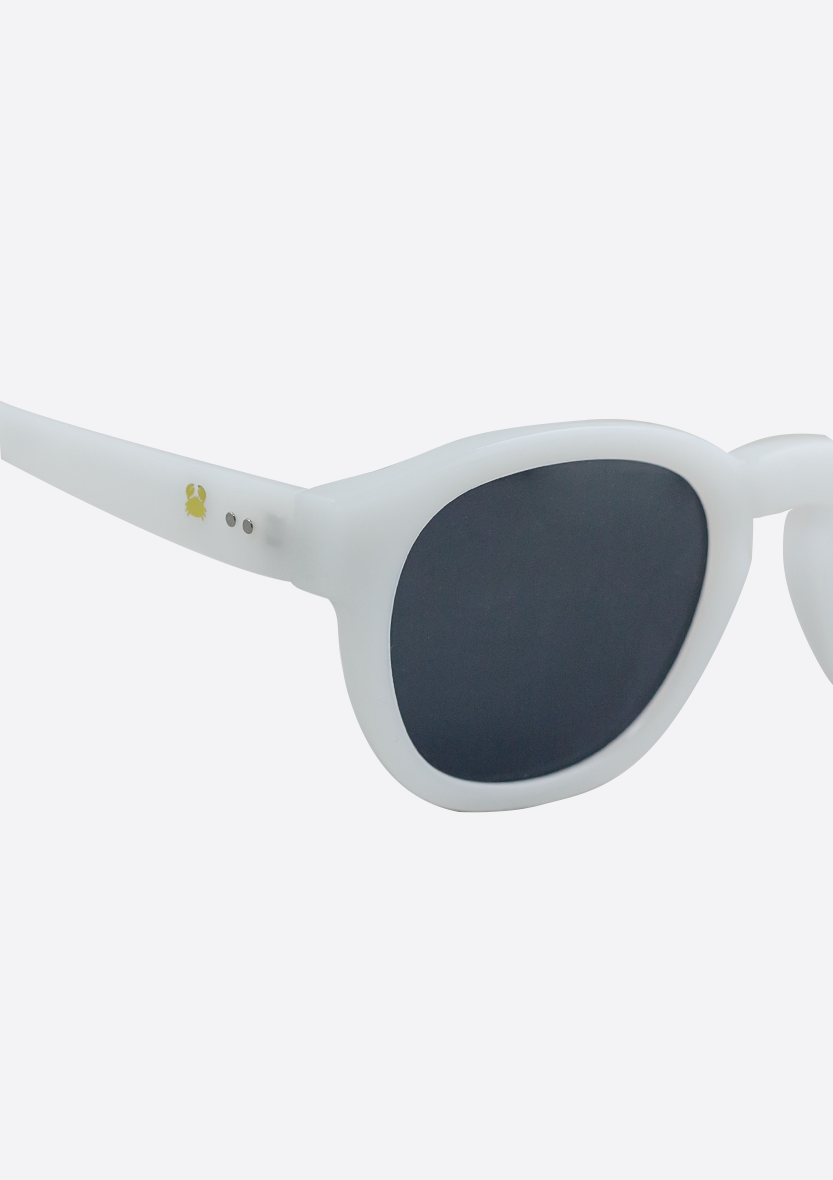 Atlas Low White Sunglasses