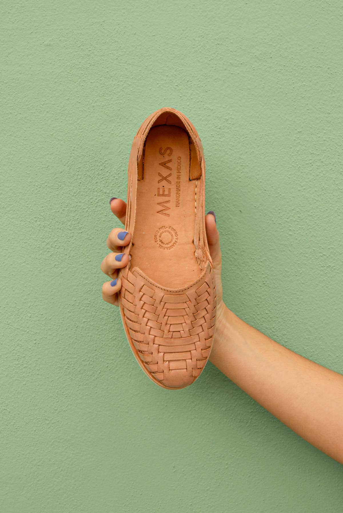 Güerita - Elegant Brown Leather Huarache