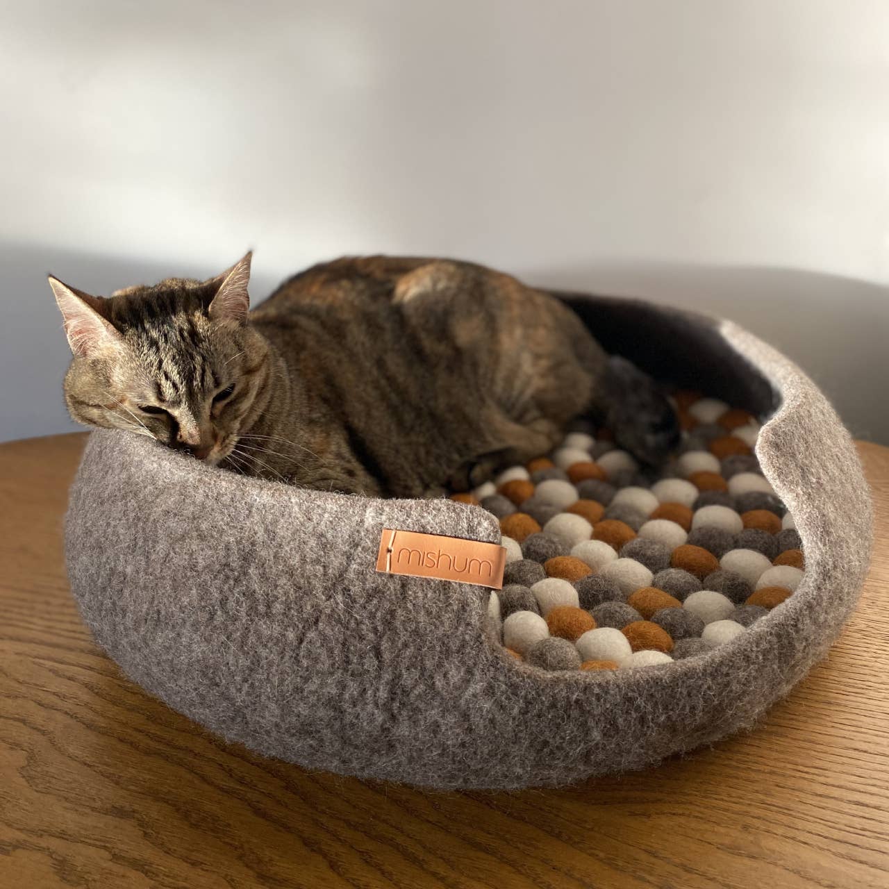 Pet Bed Basket Felt Wool