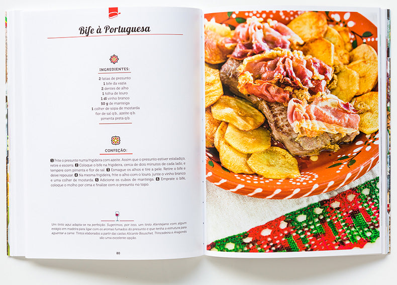 Portuguese recipe from Portugal at the table book