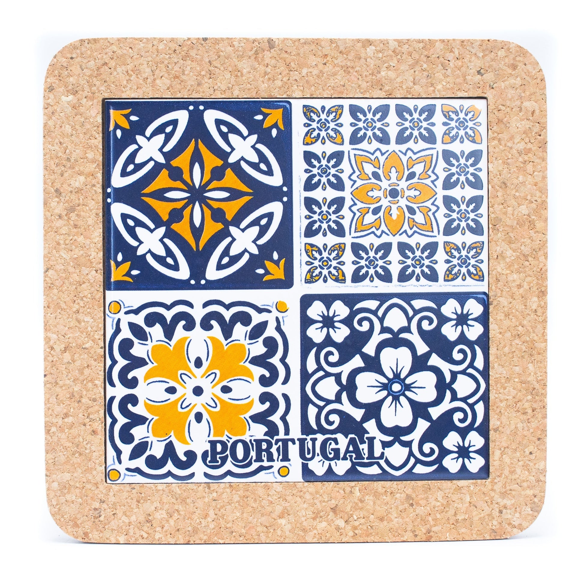 Cork Trivet with Portuguese Azulejo Print - L852 (Set of 5 units) | Trivets | Iberica - Pretty things from Portugal