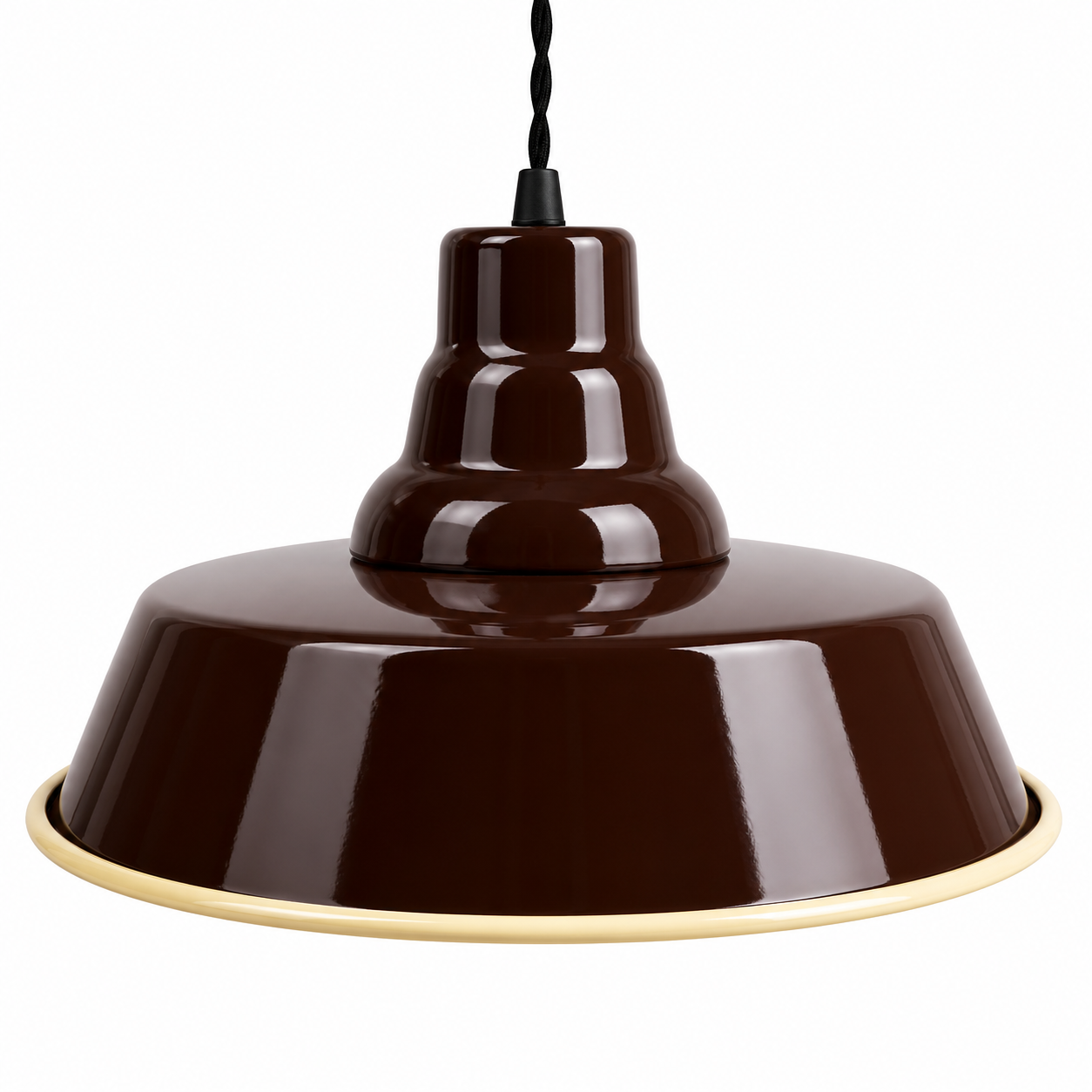 Enamelled Industrial Pendant Light