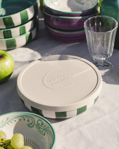 Large Pottery Grater Plate – Includes Gift Spoon / Jade - NEW