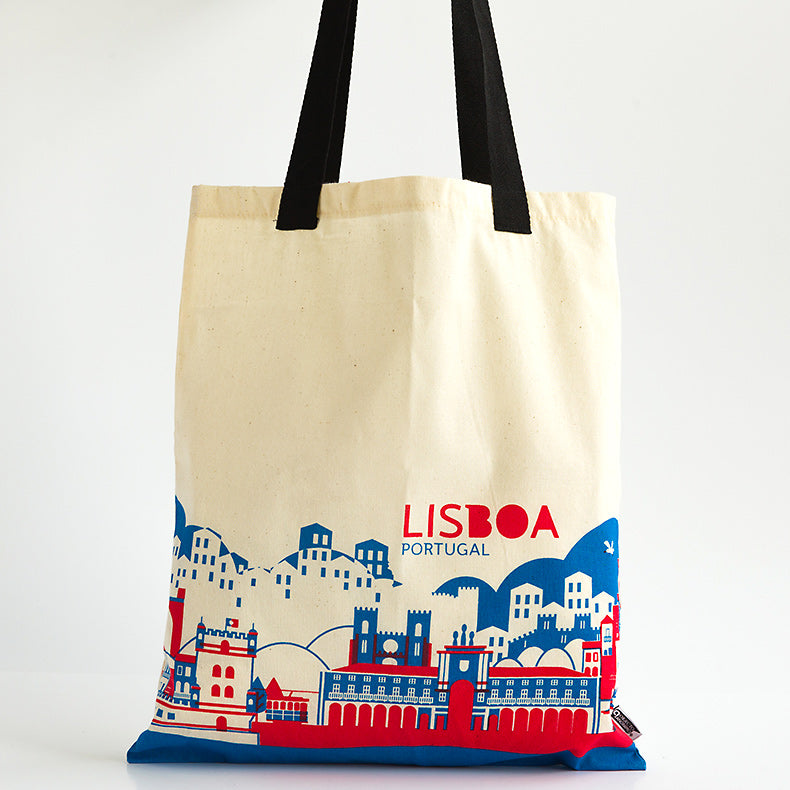 Portuguese cotton bag with print of Lisbon