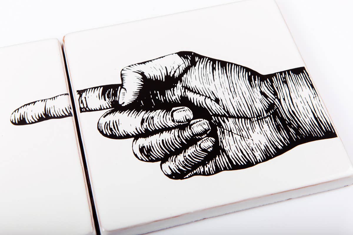 Self Adhesive Mural 2 Tiles, Left Indicator