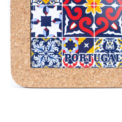 Cork Trivet with Portuguese Azulejo Print - L851 Set of 5（5units） | Trivets | Iberica - Pretty things from Portugal