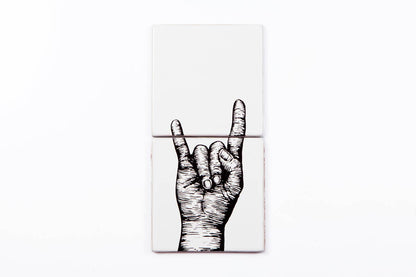 Self Adhesive Wall Mural 2 Tiles, Rock Indicator