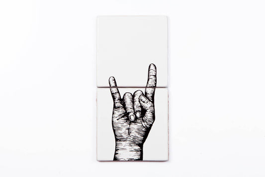 Self Adhesive Wall Mural 2 Tiles, Rock Indicator