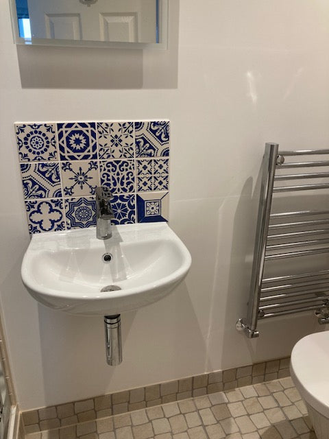 Hand painted splashback set of azulejo tiles