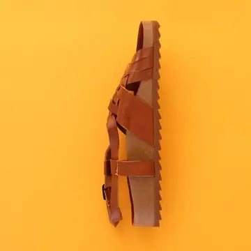 Taco Al Pastor - Brown Leather Sandal with Bio Sole