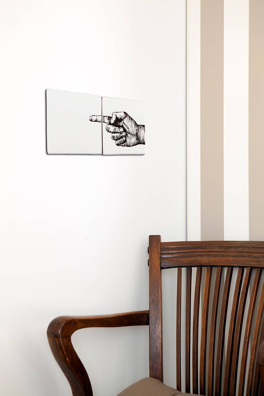 Self Adhesive Mural 2 Tiles, Left Indicator