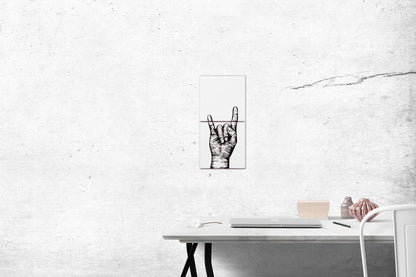 Self Adhesive Wall Mural 2 Tiles, Rock Indicator