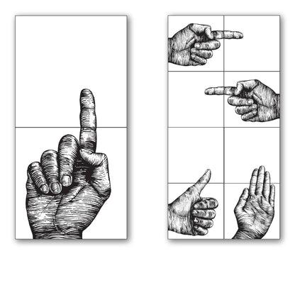 Self Adhesive Mural 2 Tiles, Left Indicator