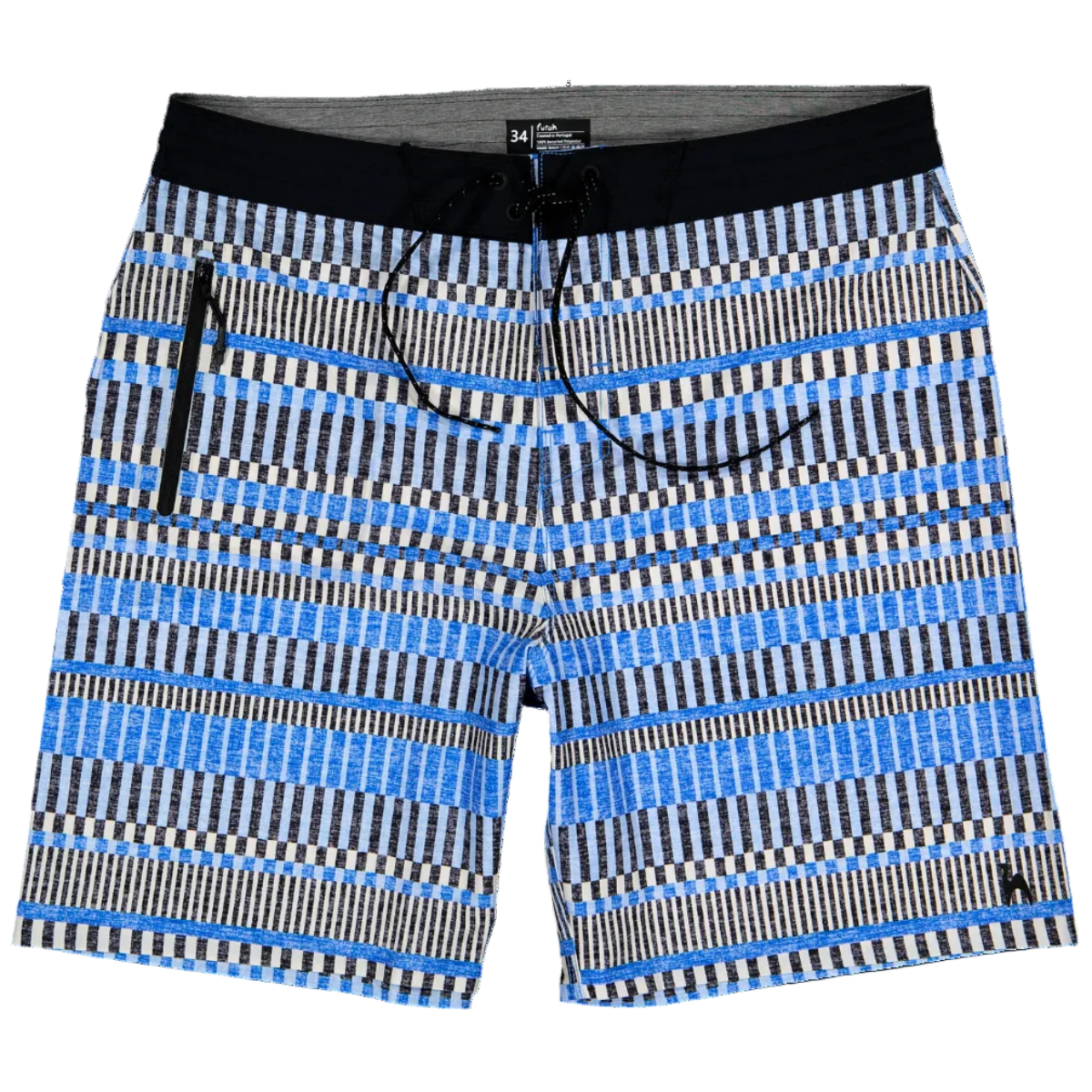 Futah Guincho Blue boardshorts with waistband and drawstring detail