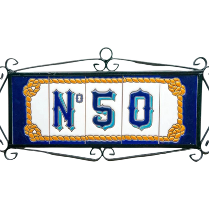 Marine Ceramic House Number & Letter Tile