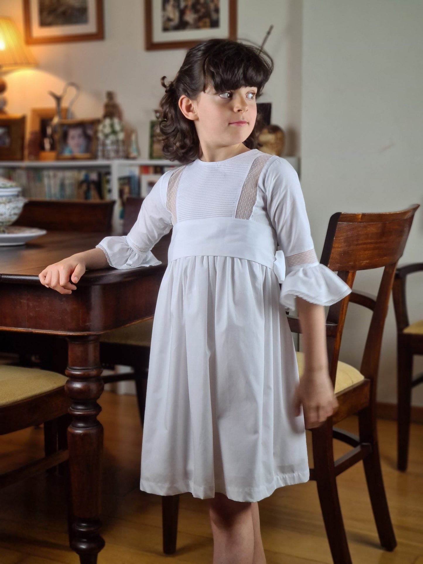White Ceremony Dress Half Sleeves | Dresses | Iberica - Pretty things from Portugal
