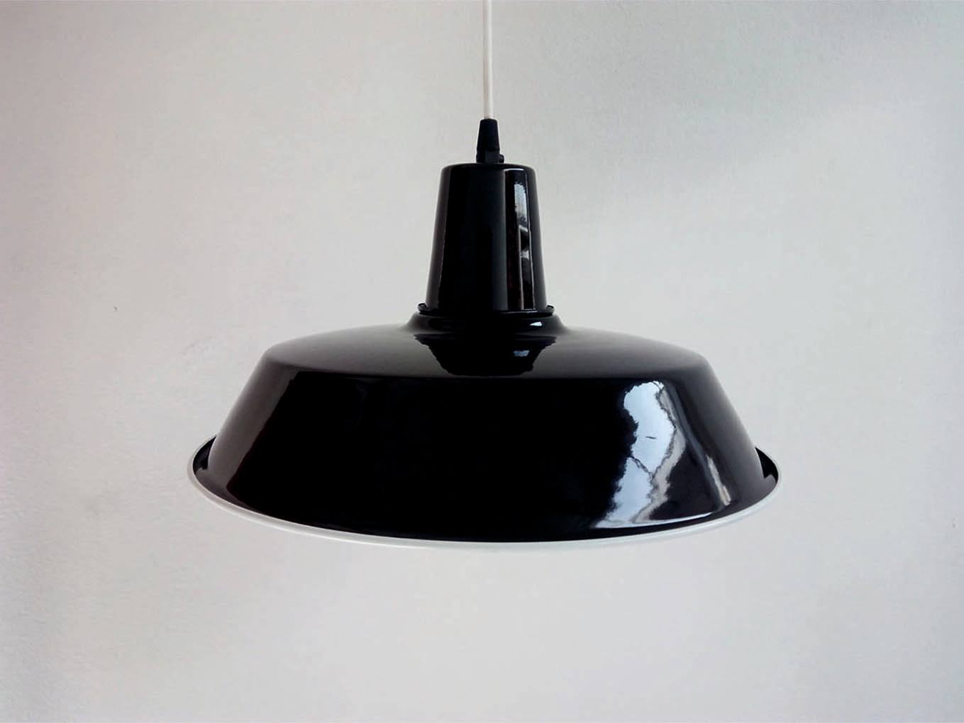 Enamelled Industrial Pendant Light | Iberica - Pretty things from Portugal