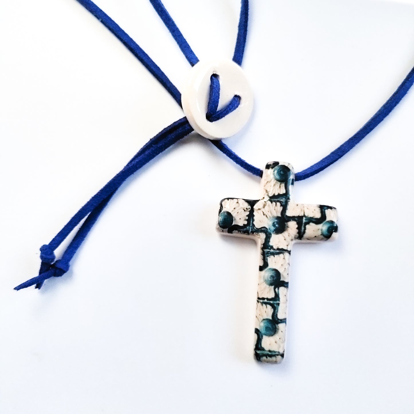 Blue Marble Cross Necklace | Iberica - Pretty things from Portugal
