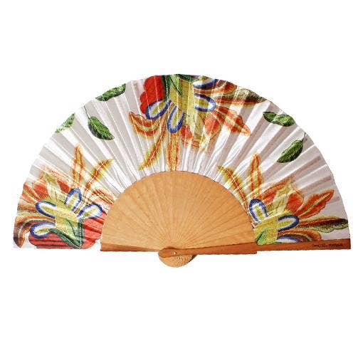 hand fan with a Castelo Branco quilt design