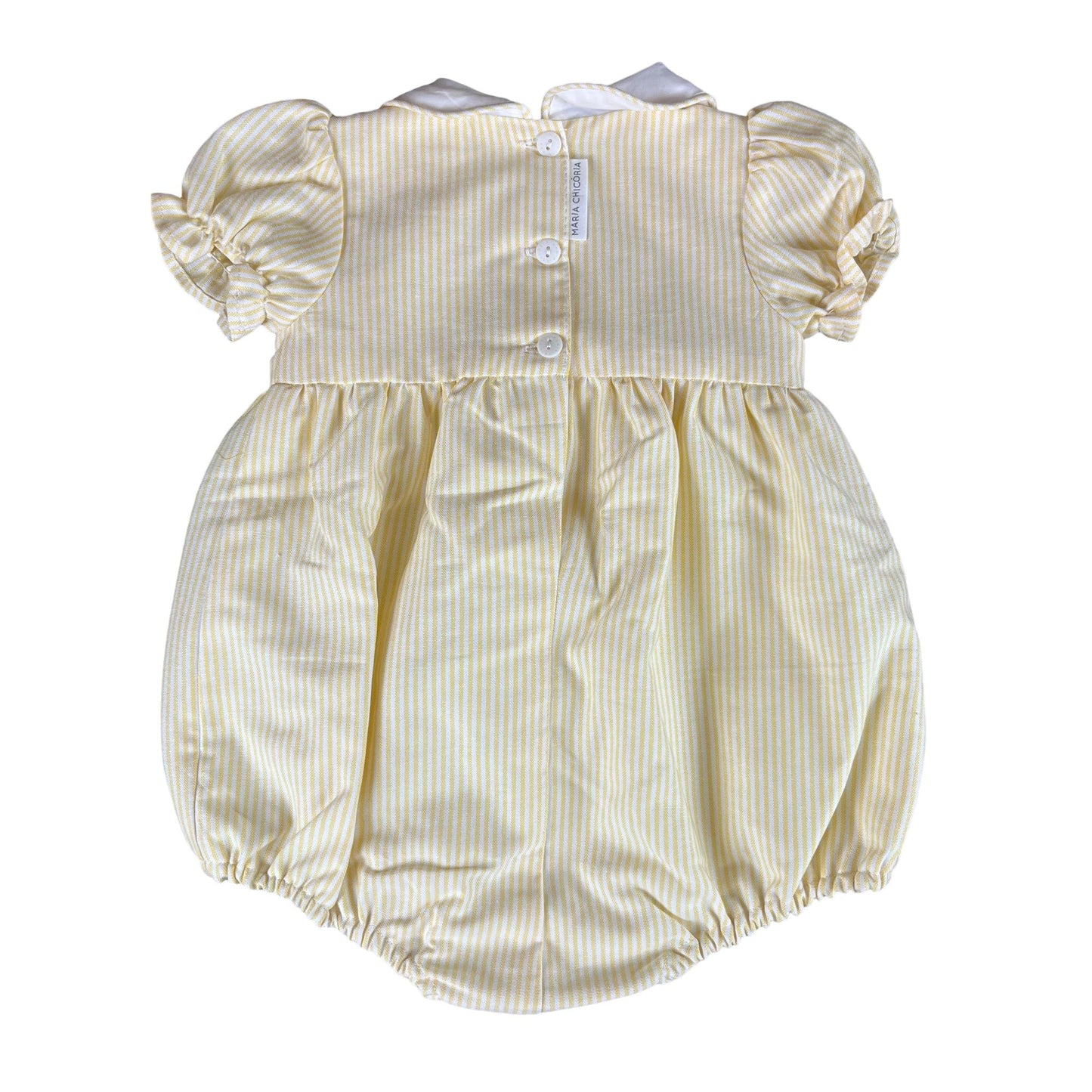 Yellow Boy Stripes Oxford Romper | Baby One-Pieces | Iberica - Pretty things from Portugal