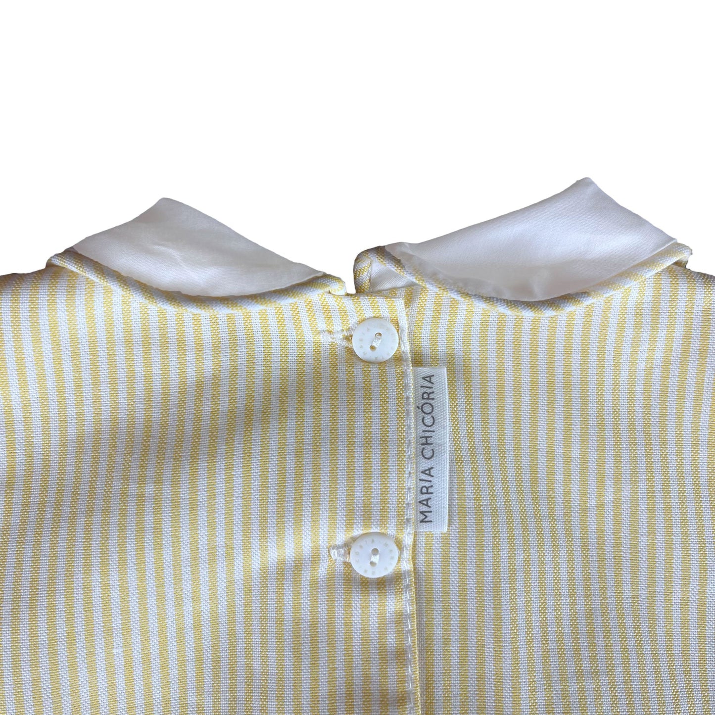 Yellow Boy Stripes Oxford Romper | Baby One-Pieces | Iberica - Pretty things from Portugal
