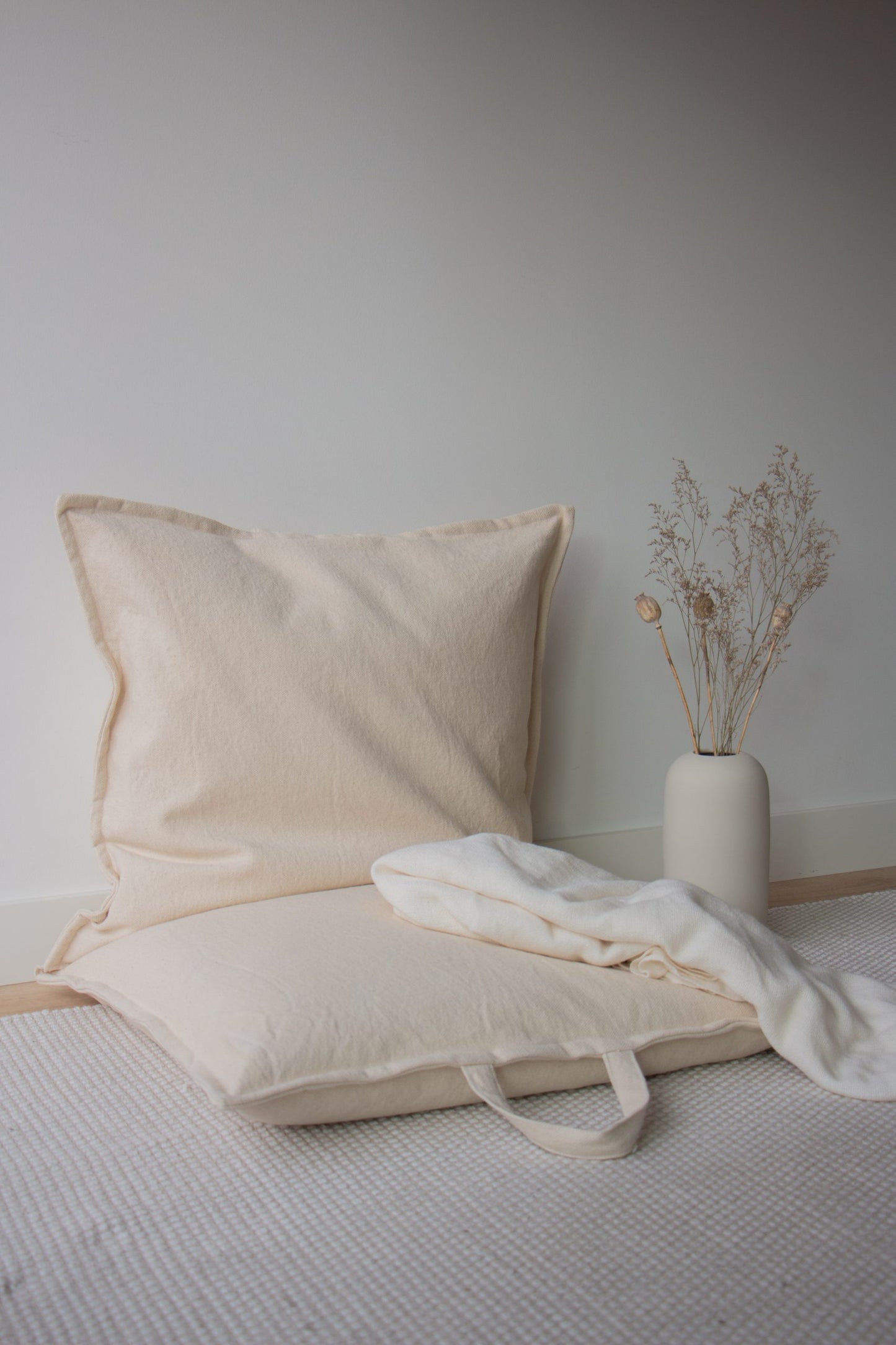 Floor Cushion Pouf Cream | Pouffe | Iberica - Pretty things from Portugal