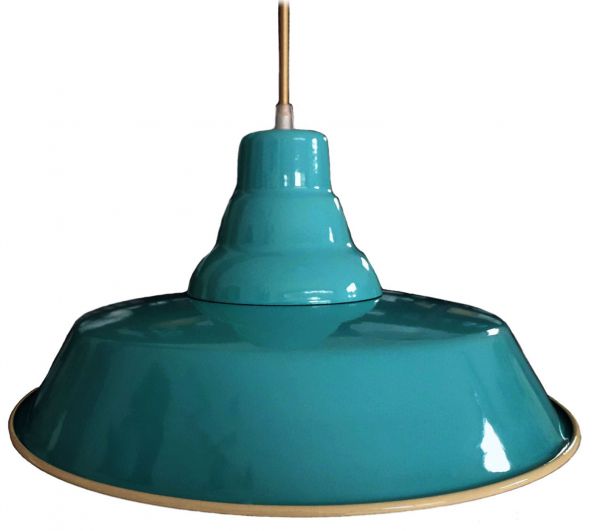Enamelled Industrial Pendant Light | Iberica - Pretty things from Portugal