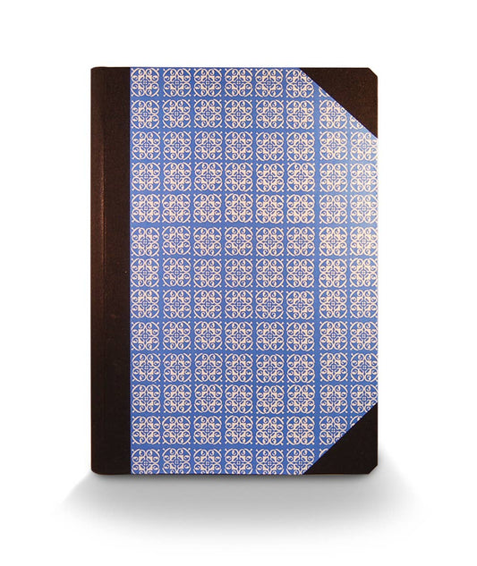 Hand bound notebook with blue Azulejo tiles