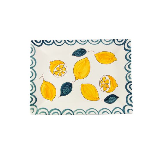 Rectangular Plate 30cm with Lemon motif | Plates | Iberica - Pretty things from Portugal