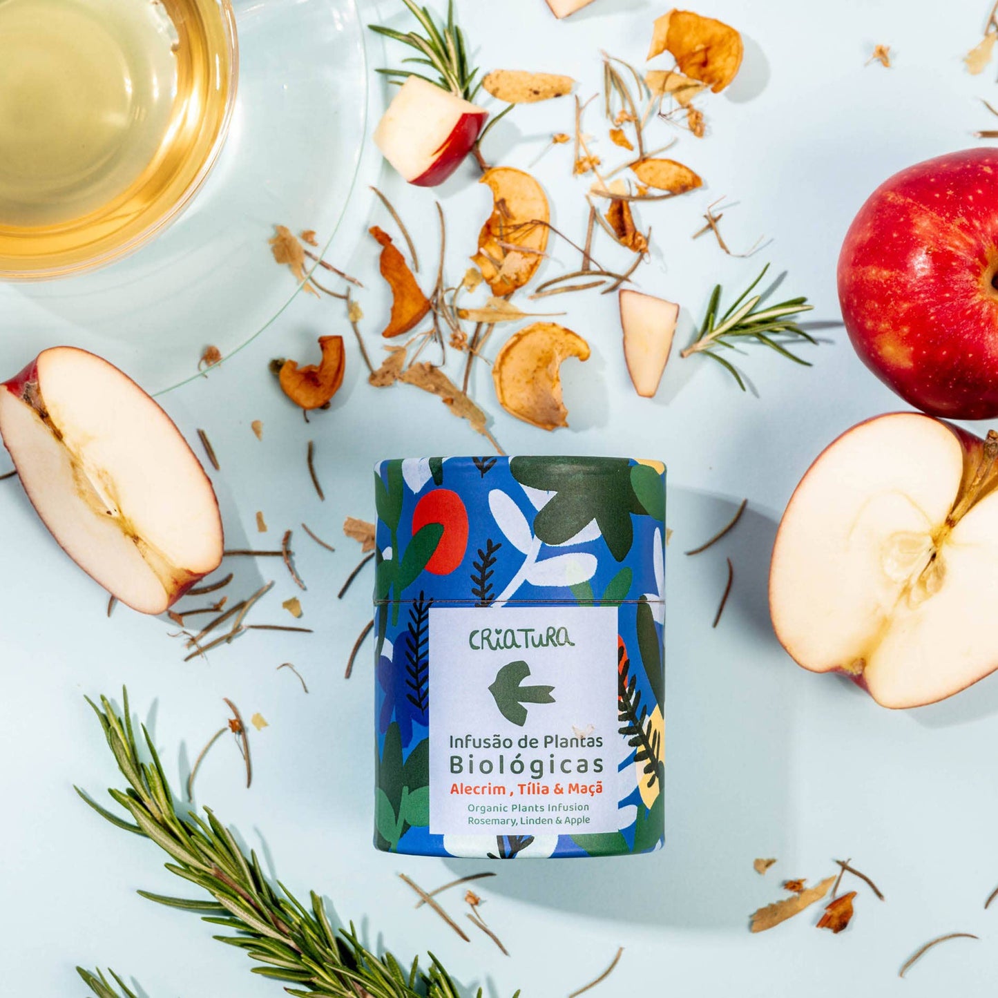 Infusion tea pack with Rosemary Linden and Apple