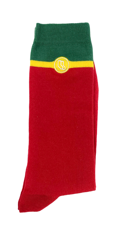 Socks in Portugal colours for Euro 2024