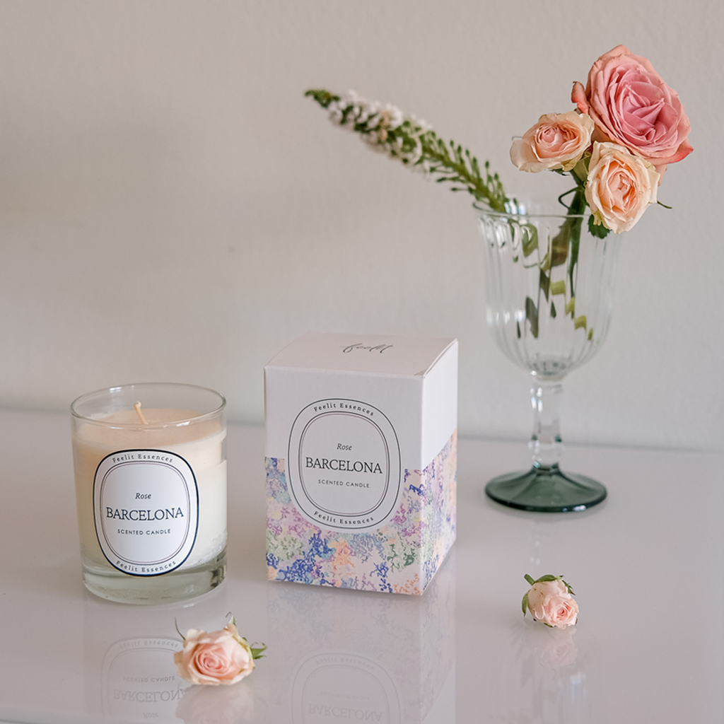 Scented Soy Rose candle - Barcelona | Candles | Iberica - Pretty things from Portugal