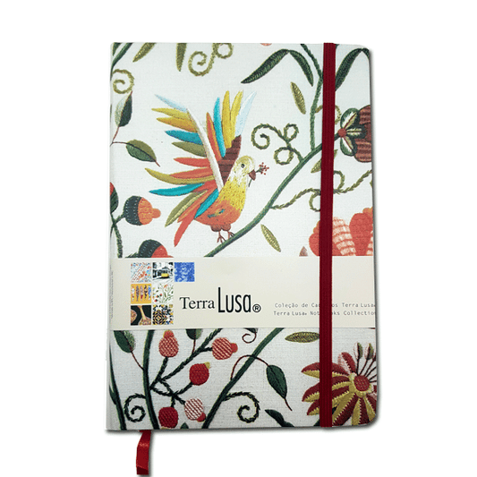 notebook with castelo branco embroidery design