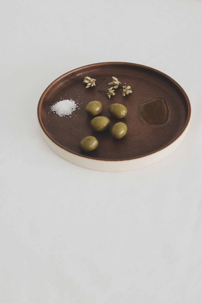 Ceramic Plate Brown 25 cm - Pack 2 | Plates | Iberica - Pretty things from Portugal